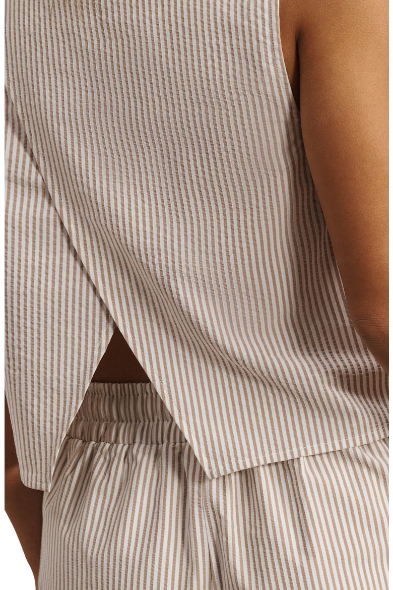 Saltair Boxy Tank, Alternate, color, TAUPE STRIPE