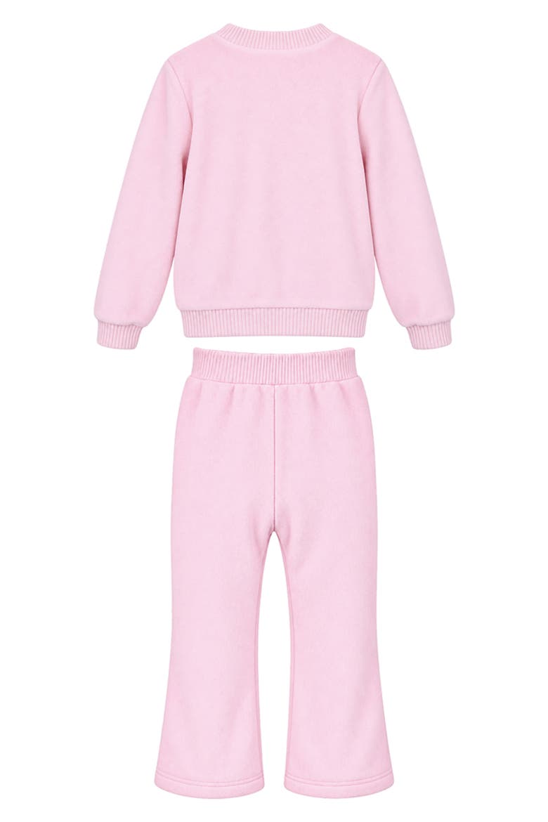 Gingerbread Velour Top and Pants Set, Alternate, color, PINK