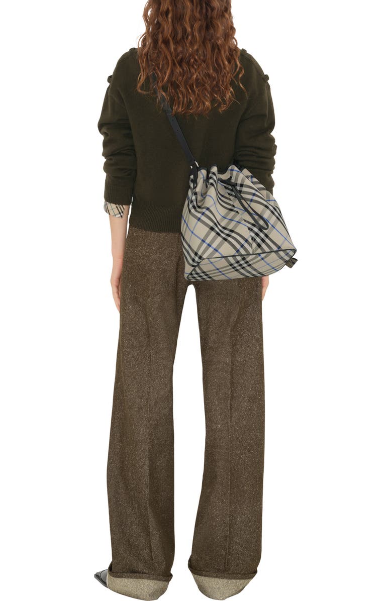 Burberry Medium Check Bucket Bag, Alternate, color,