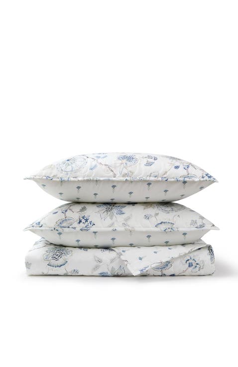 Tropical Floral Luxury Cotton Coverlet & Sham Set