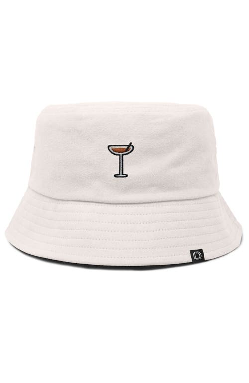 Dalix Espresso Martini Bucket Hat In Parchment White
