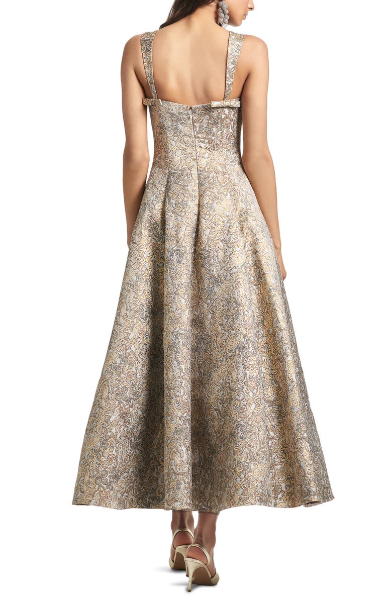 Sachin & Babi Audrey Metallic Floral Embroidery Gown, Alternate, color, 