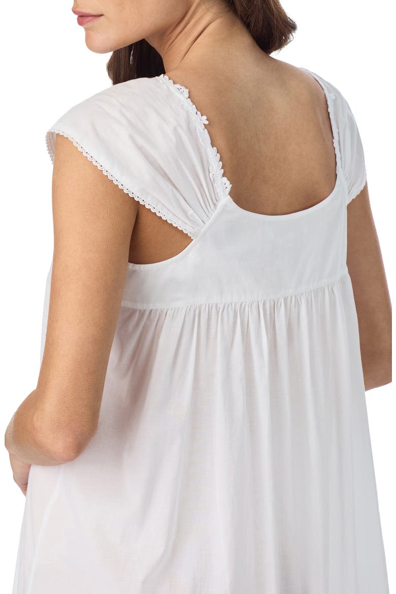 Sleeveless Cotton Ballet Nightgown, Alternate, color, WHITE