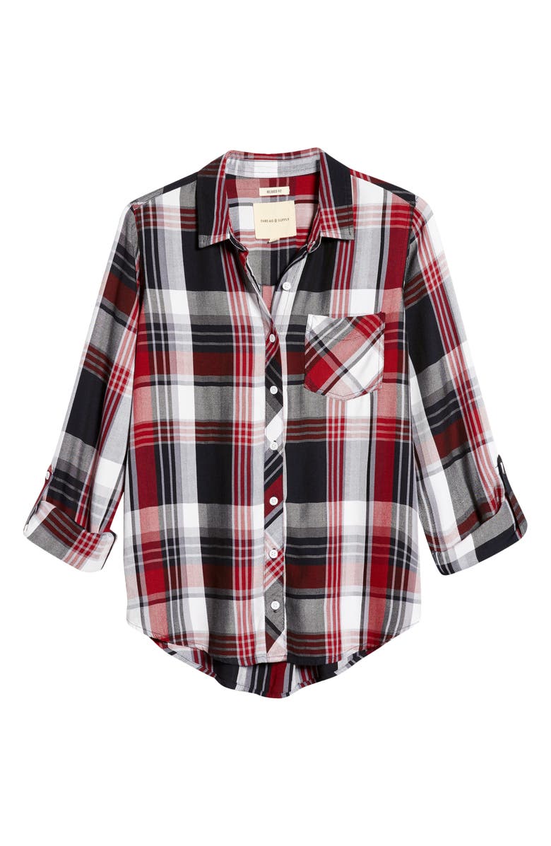 Thread & Supply Ramy Plaid Button-Up Shirt, Alternate, color, 