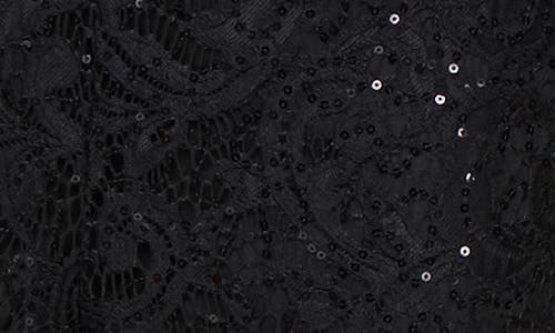 Alex Evenings Sequin Lace Wide Leg Pants In Black