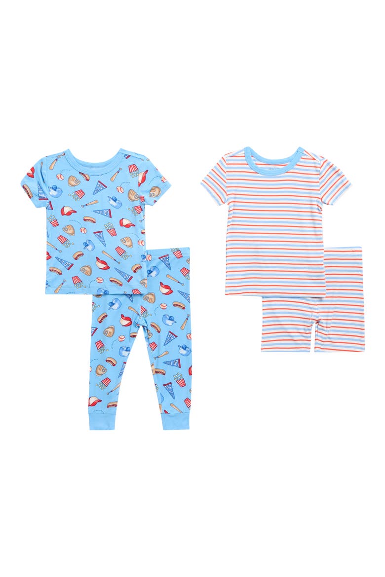 2-Pack Home Run Stretch Viscose Pajamas Set, Main, color, BLUE