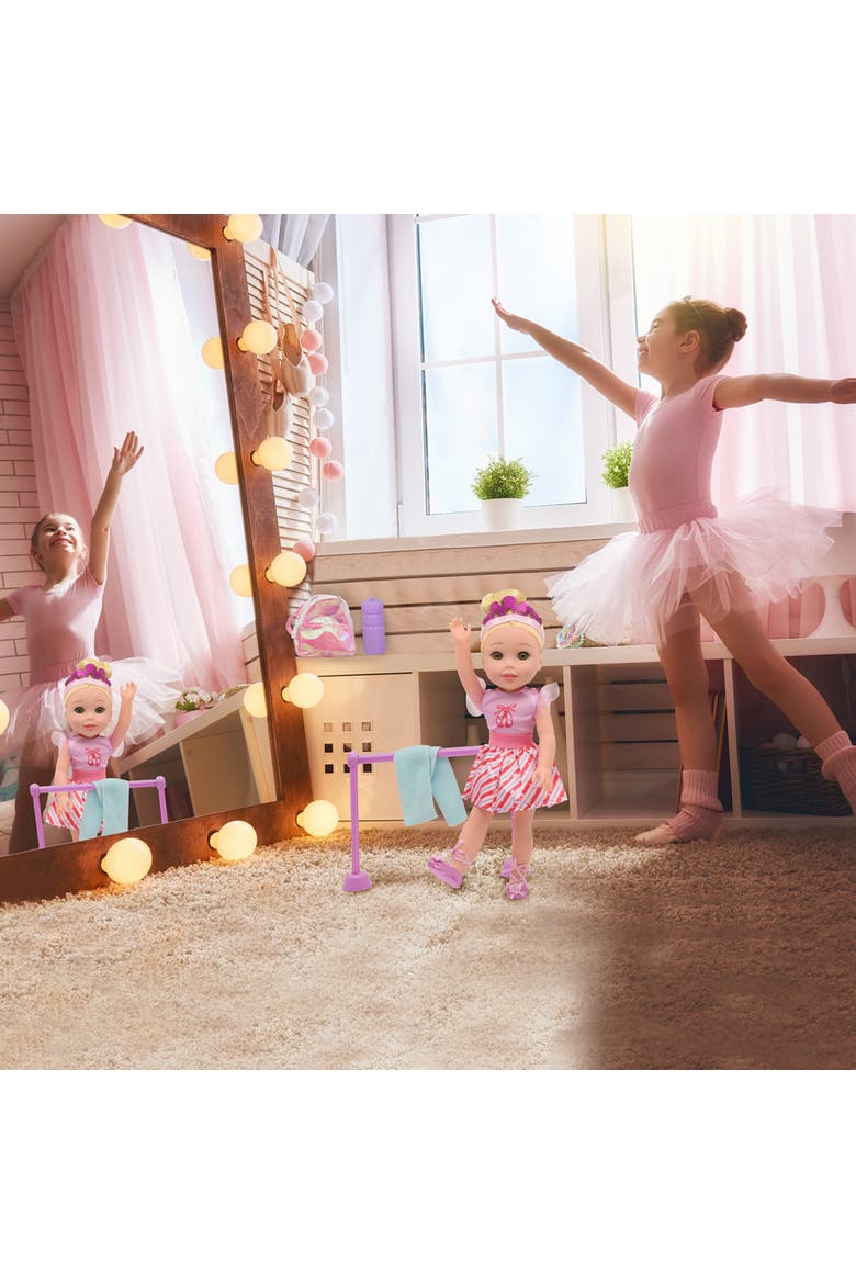 Ballet Set Pink 14" Hard Body Doll 5pcs, Alternate, color, Multicolored