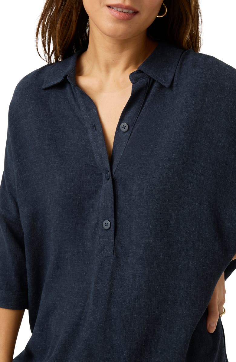 Splendid Coastal Relaxed Top, Alternate, color, Navy