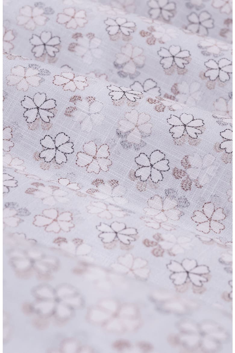 Julian Shaped Fit Floral Cotton Button-Up Shirt, Alternate, color, HAZY BLUE