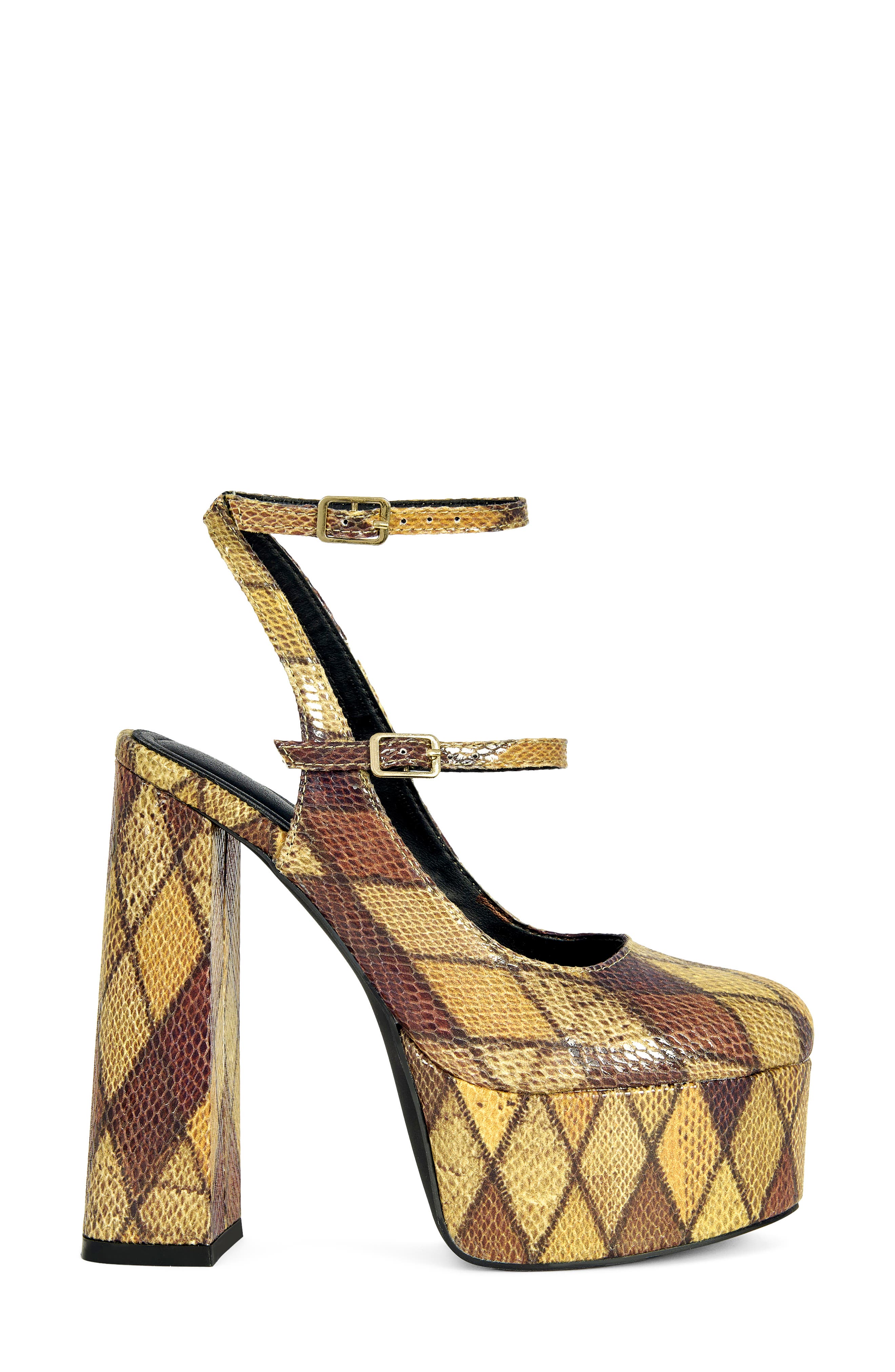 Juliara Snake Embossed Platform Mary Jane Pump, Alternate, color, MULTI