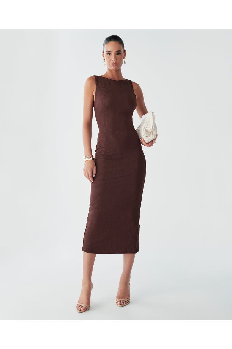 Suny Midi Dress, Main, color, Chocolate