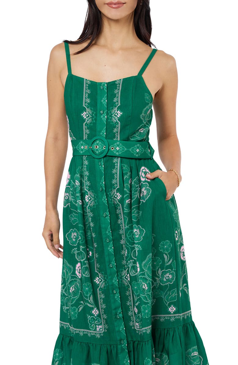 CIEBON Esme Floral Print Sleeveless Dress, Alternate, color, 