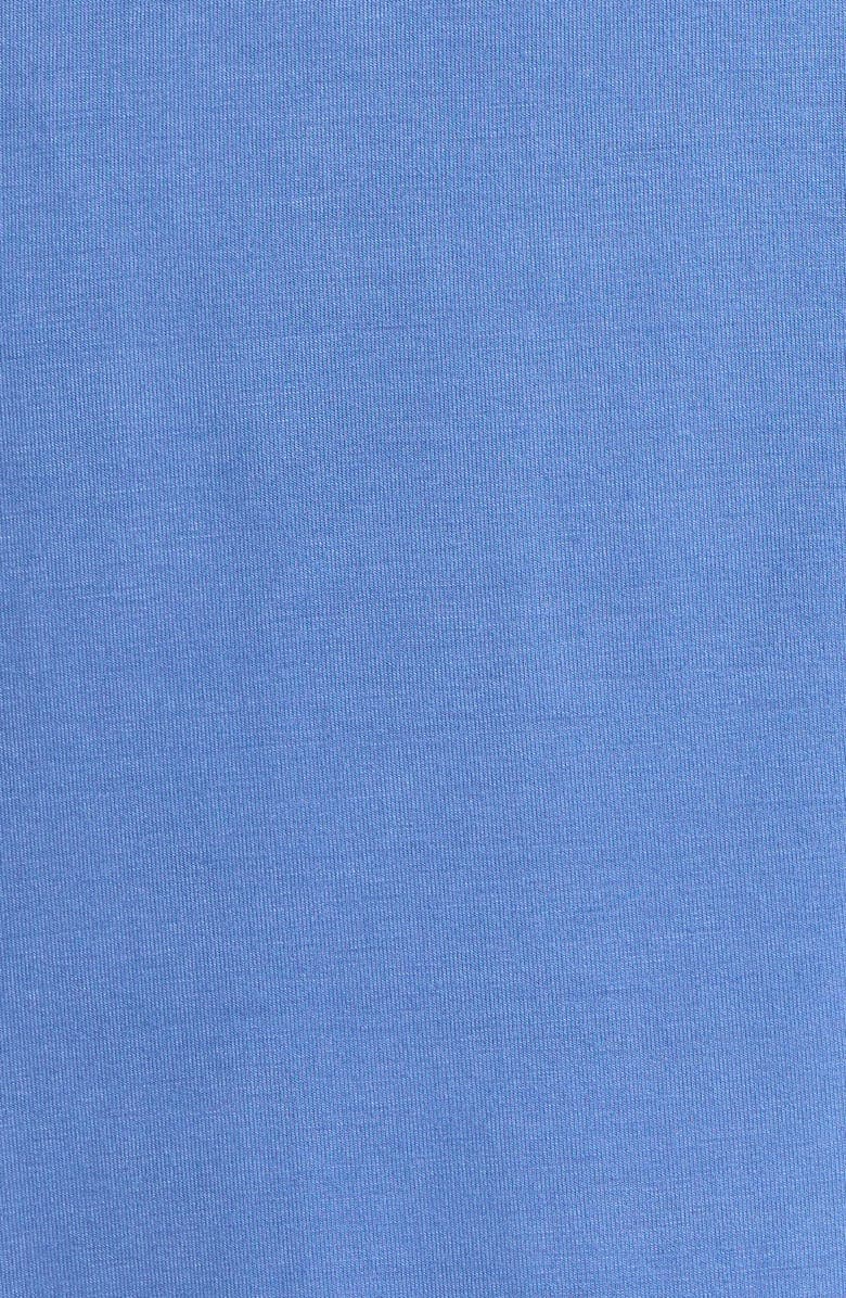 Loveappella Flutter Sleeve Faux Wrap Jersey Dress, Alternate, color, Denim