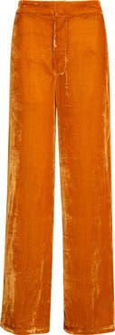 KIM SHUI Silvia Silk Blend Velvet Trousers