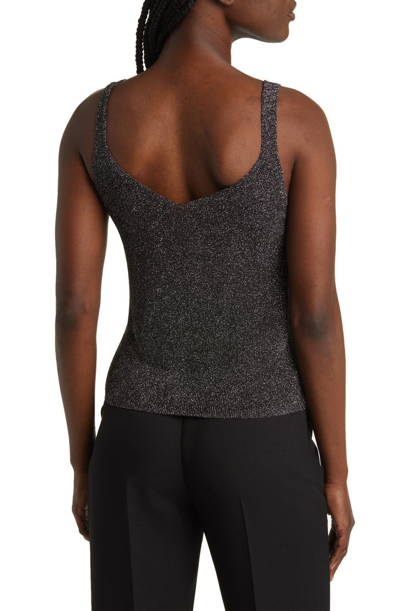 MANGO Kling Metallic Knit Tank, Alternate, color,