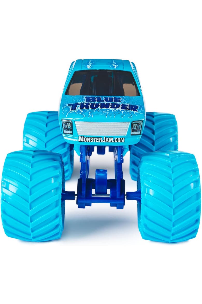 Blue Thunder Monster Truck - Aqua - 124 Scale Die-Cast Vehicle-Chrome Rims and BKT Tread Tires for Playsets, Ages 3+, Alternate, color, Blue