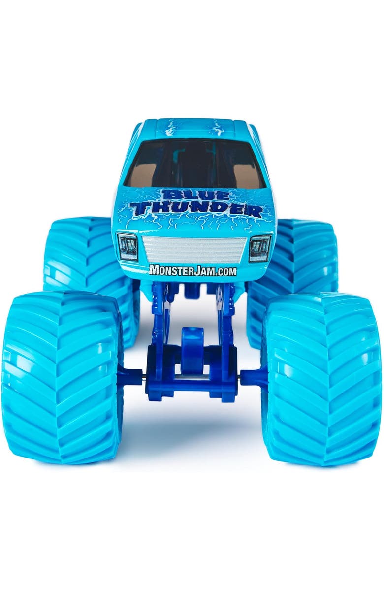 Monster Jam Blue Thunder Monster Truck - Aqua - 124 Scale Die-Cast Vehicle-Chrome Rims and BKT Tread Tires for Playsets, Ages 3+, Alternate, color, Blue