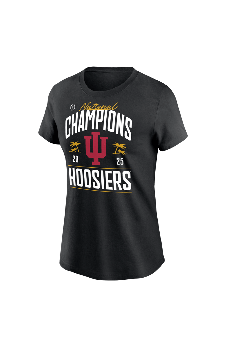 Nike Women's  Black Indiana Hoosiers College Football Playoff 2025 National Champions Locker Room Replica T-Shirt, Alternate, color, Black