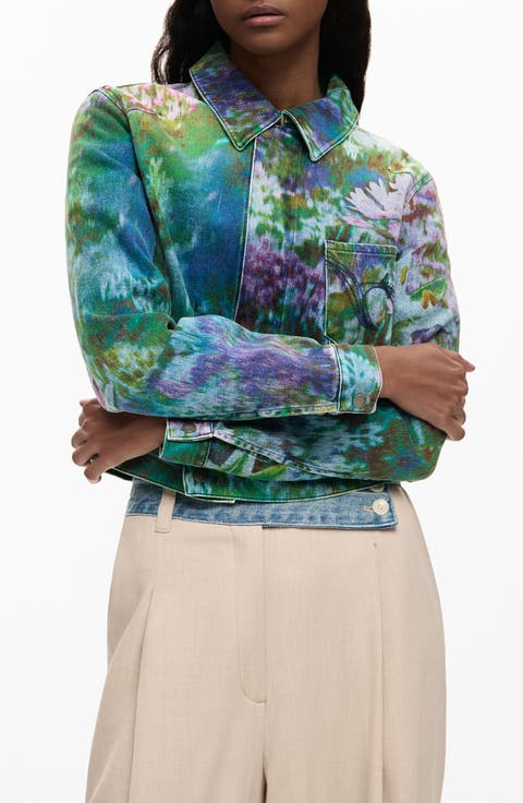 Floral Trucker Jacket