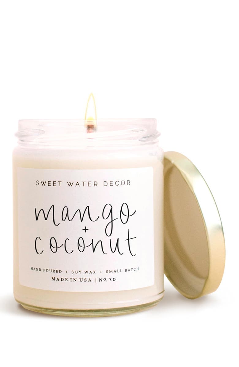 SWEET WATER DECOR Mango Coconut 9 oz. Soy Candle - Set of 2, Alternate, color, 