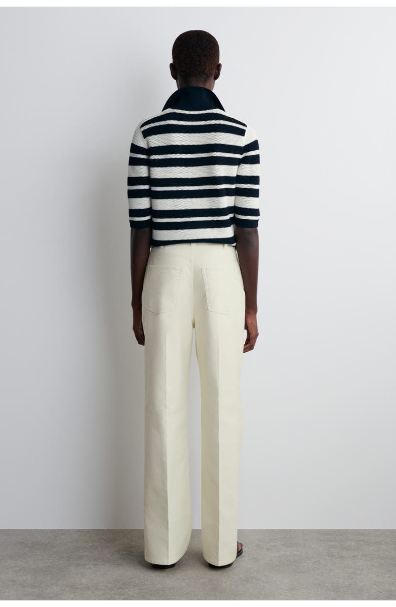 COS Cotton-Canvas Straight-Leg Pants, Alternate, color, Chalk