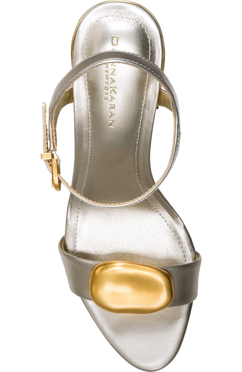 DKNY Seraphina Ankle Strap Sandal, Alternate, color, White Gold
