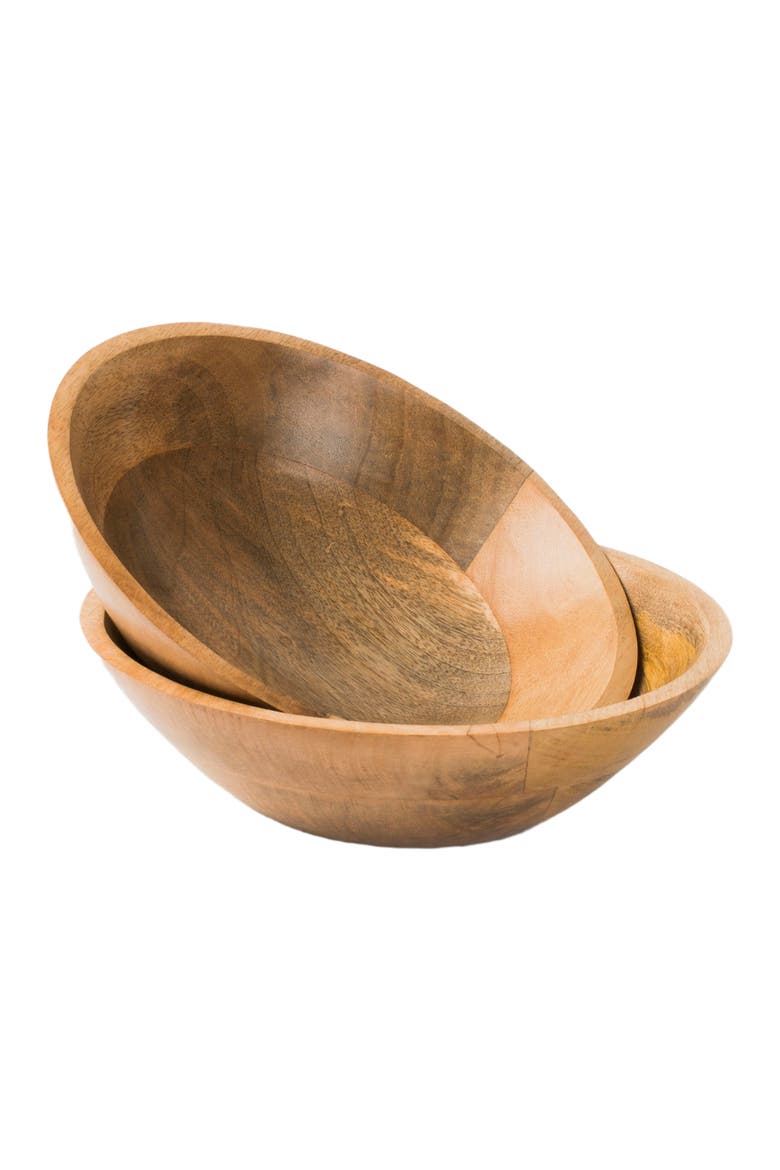 Woodform Stackable Bowls - Natural, Main, color, Brown