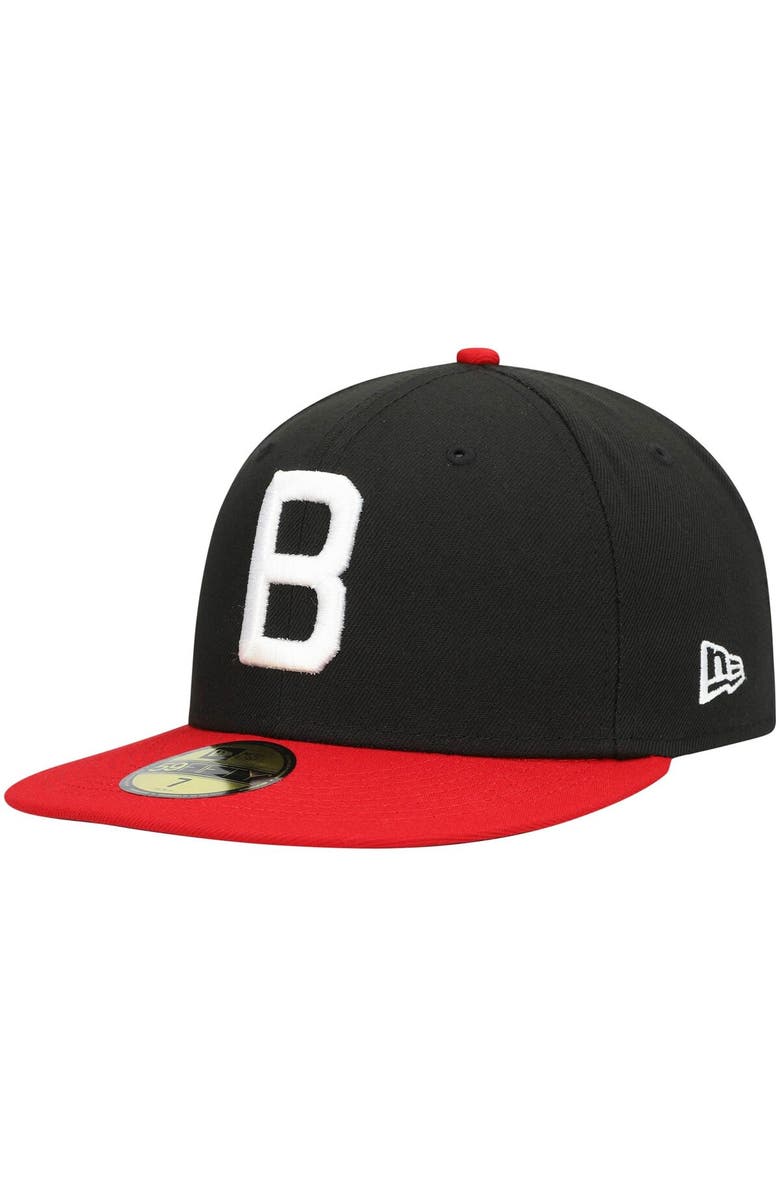 New Era Men's New Era Black Birmingham Barons Alternate Logo 2 Authentic Collection 59FIFTY Fitted Hat, Alternate, color, Black