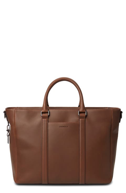 Runwell Leather Zip Briefcase