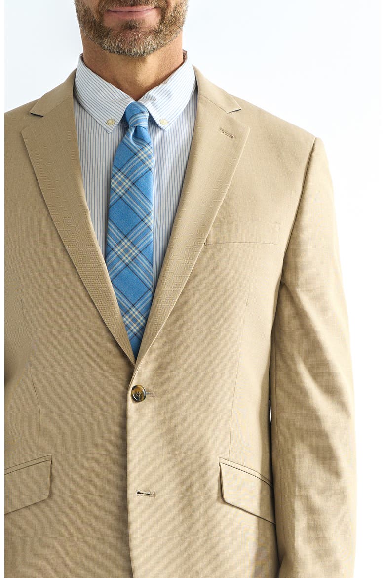Hoxton Tick Weave Stretch Suit, Alternate, color, TAN
