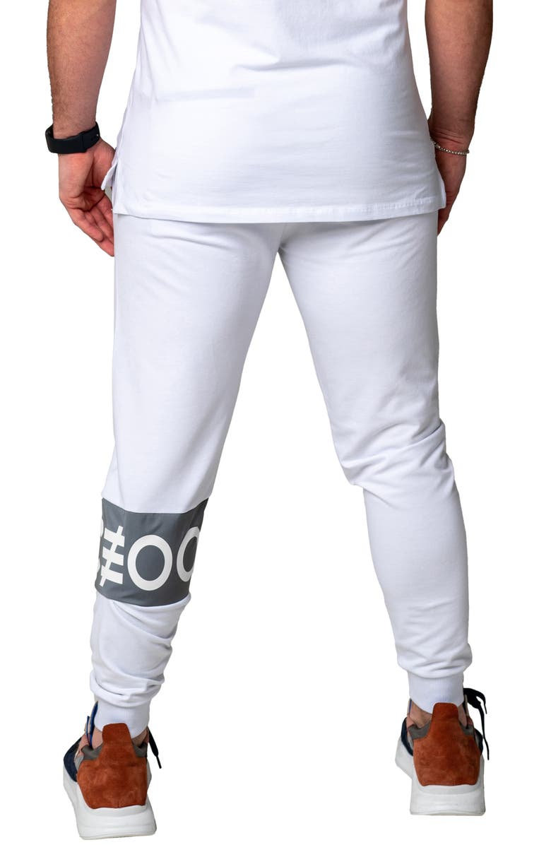 Maceoo Insignia Stretch Cotton Joggers, Alternate, color, White