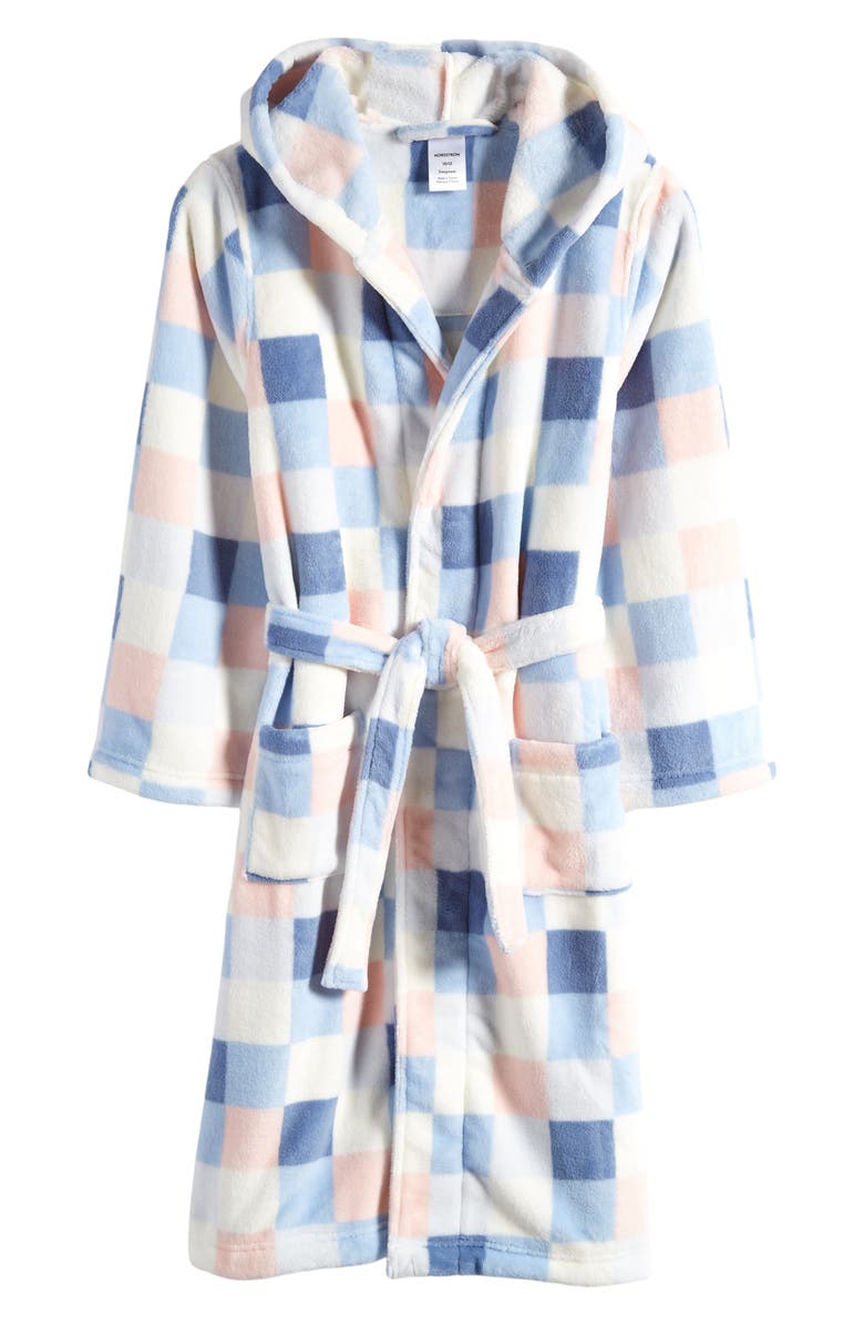 Nordstrom Kids' Print Hooded Robe, Main, color, 