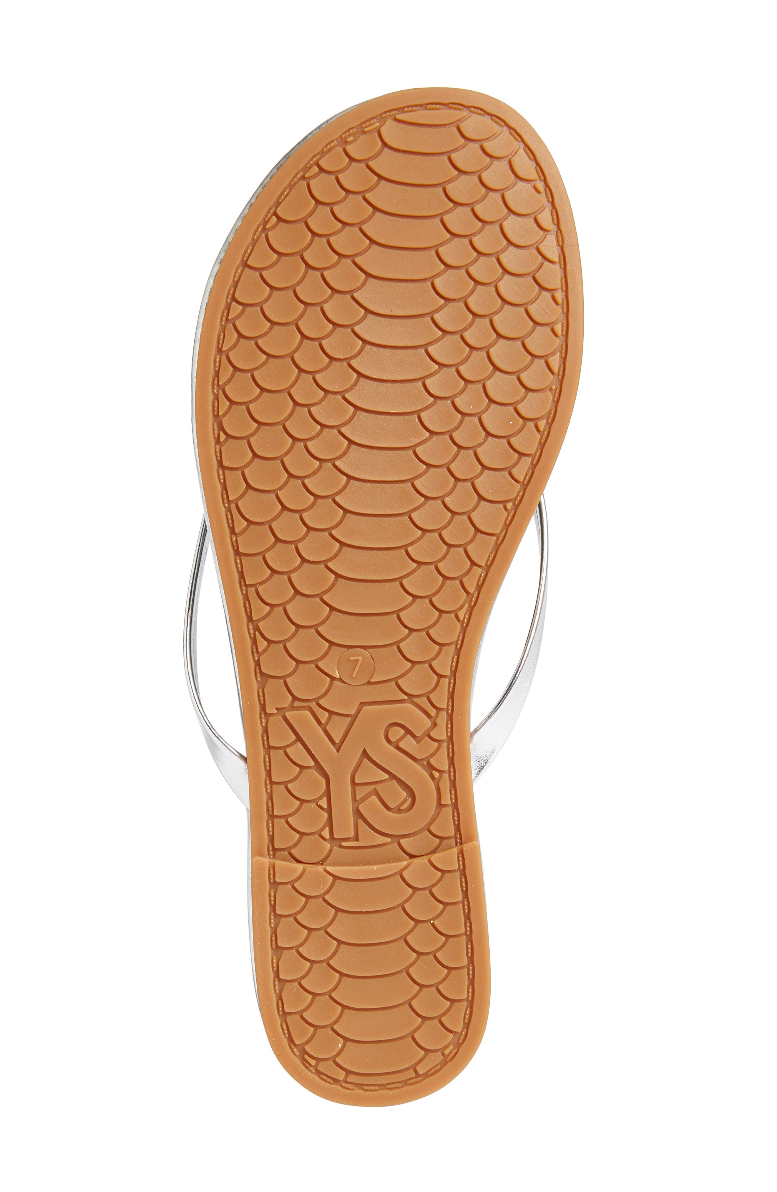 Yosi Samra Rivington Flip Flop, Alternate, color, Silver