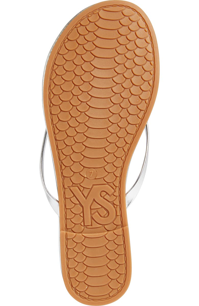 Yosi Samra Rivington Flip Flop, Alternate, color, Silver