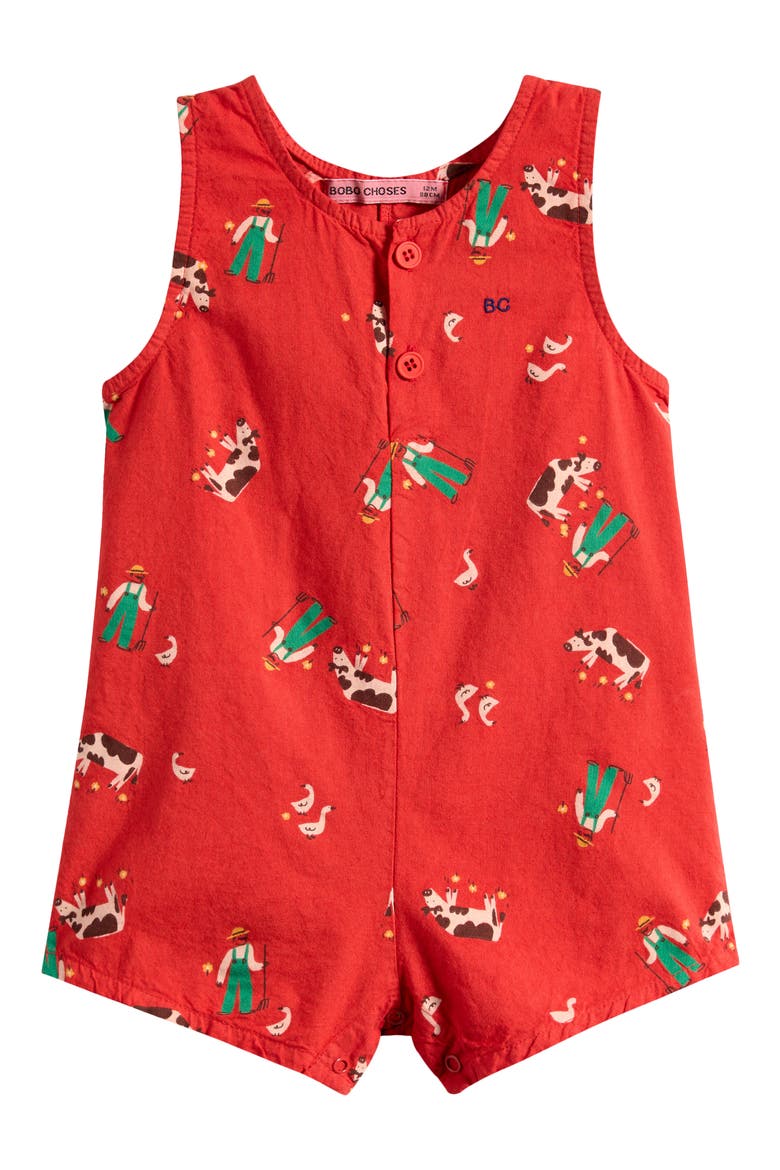 Farm Adventure Playsuit, Main, color, RED