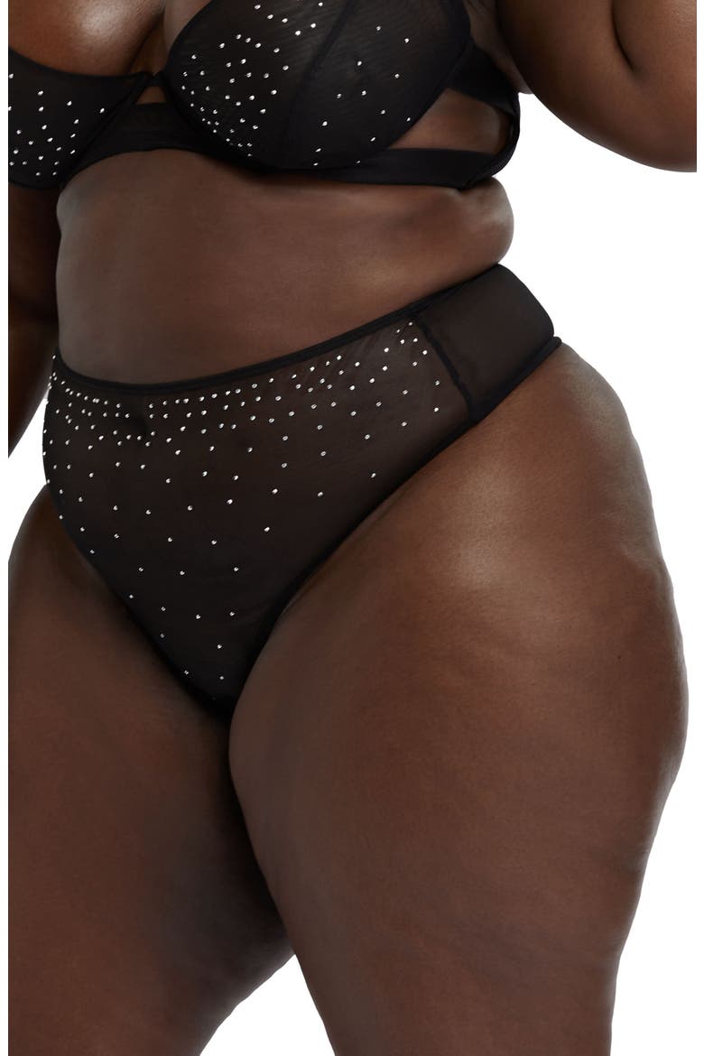 Gabi Fresh Lydia High Waist Thong, Alternate, color, BLACK