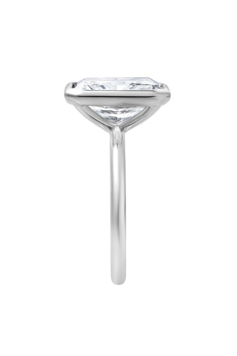 Nerina 14K Gold Radiant Bezel Lab Grown Diamond Solitaire Engagement Ring - 5 Cts, Alternate, color, 14K White Gold