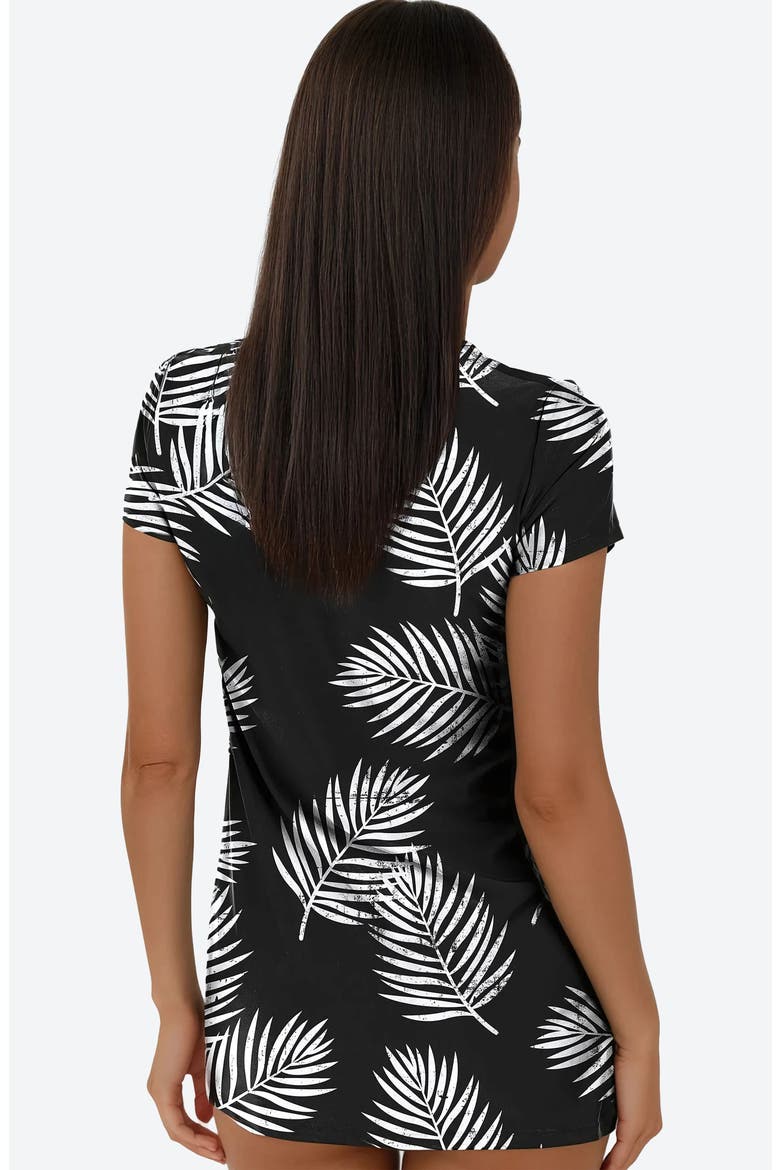 Anna Swim Tunic, Alternate, color, Black Palms