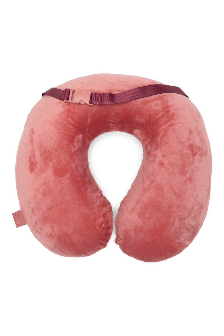 Memory Foam Neck Pillow, Main, color, ROUGE