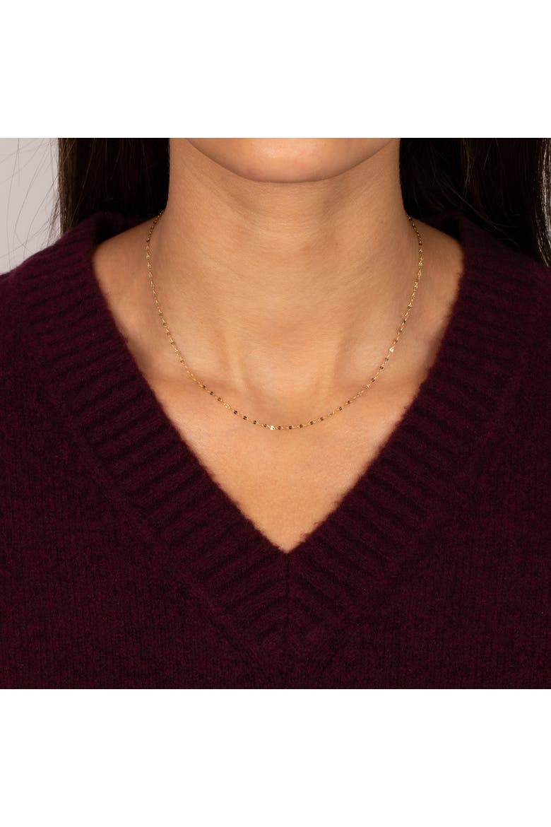 Dainty Mariner Chain Necklace 14K, Alternate, color, 14K Gold - 18 Inch
