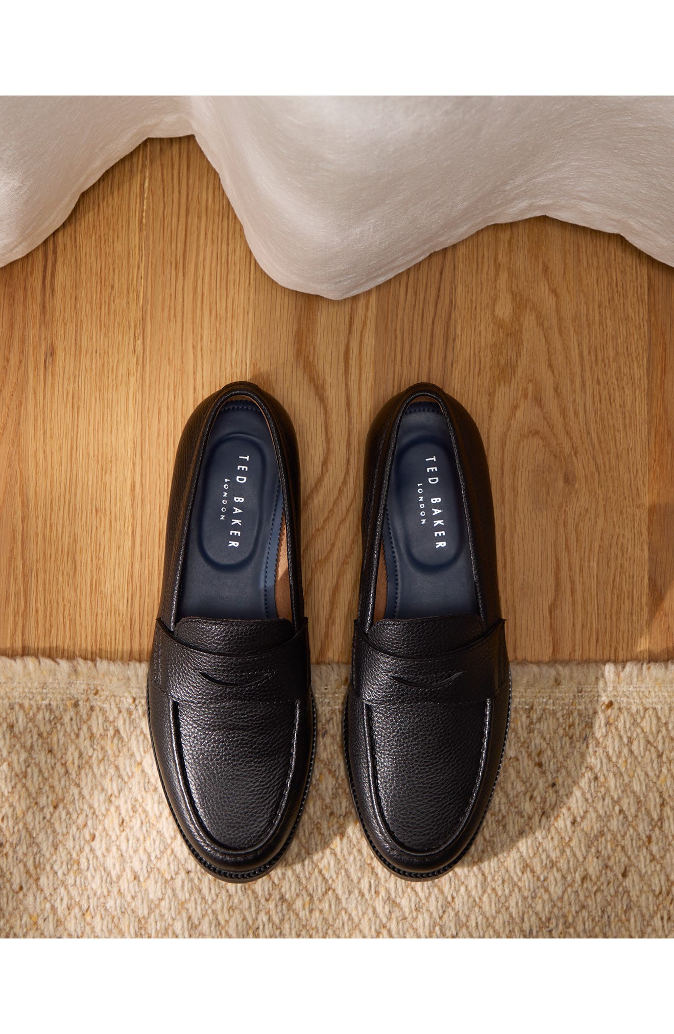 Ted Baker London Parliament Navy Suede Penny Loafers Men\'s 8.5 NWOT Suede Penny Loafers | Parliament | Ted Baker US main image 3