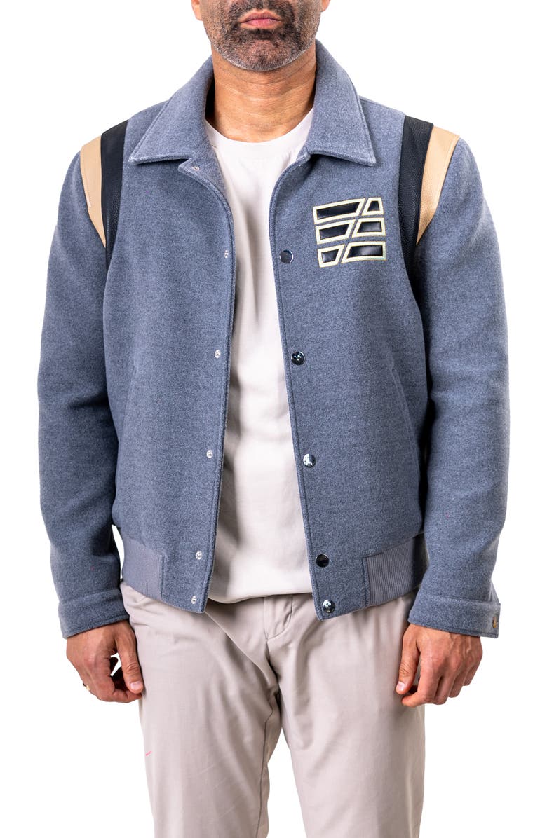 Maceoo Ascension Mixed Media Jacket, Main, color, Grey