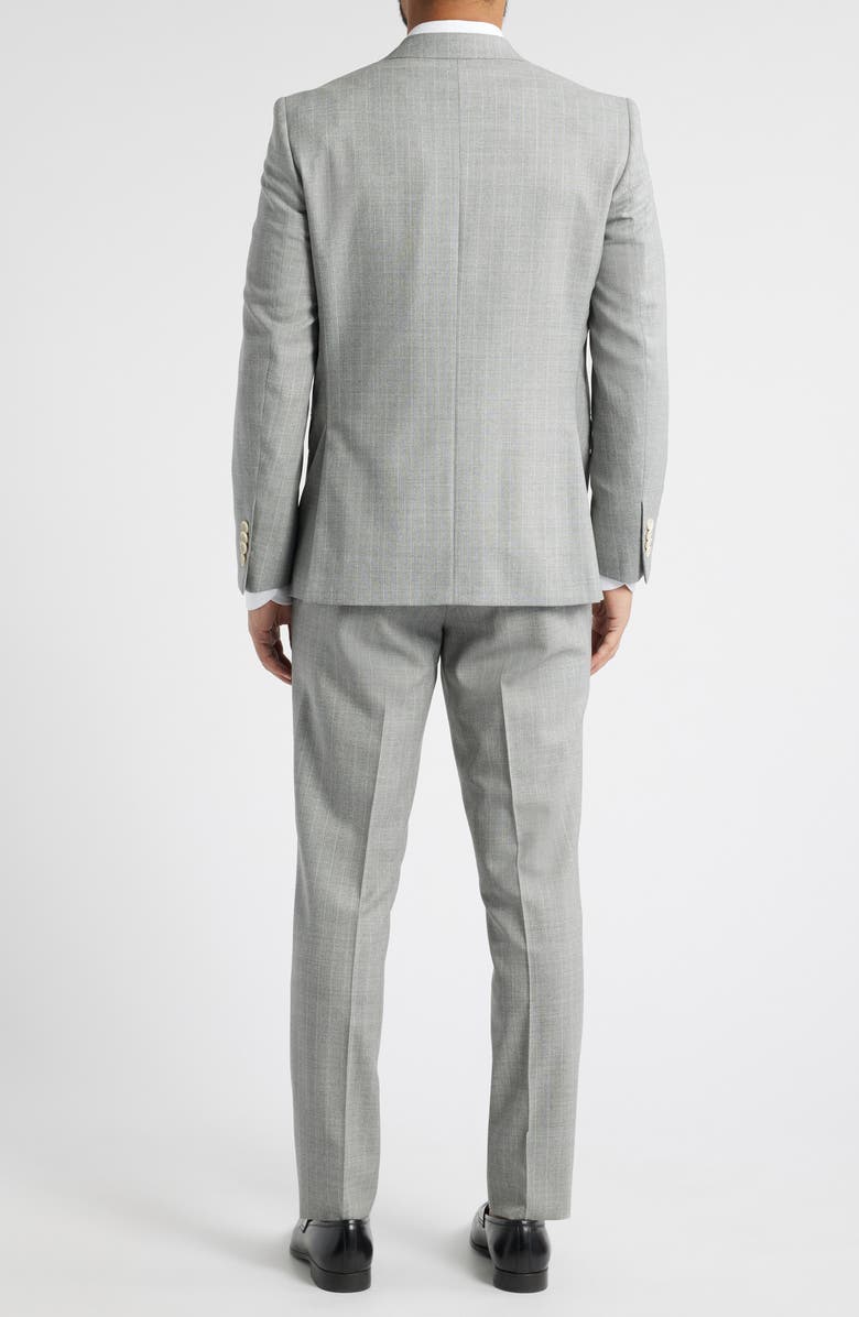 Jack Victor Engle Peak Lapel Pinstripe Wool Suit, Alternate, color, Light Grey
