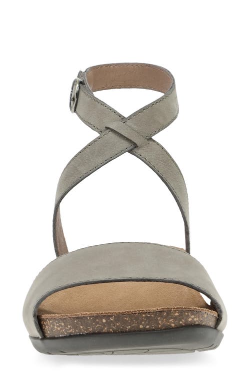 Dansko Rafferty Ankle Strap Sandal In Taupe Milled Nubuck