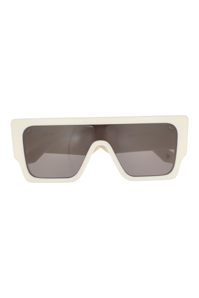 Marion 133mm Shield Sunglasses, Main, color, WHITE DARK GREY