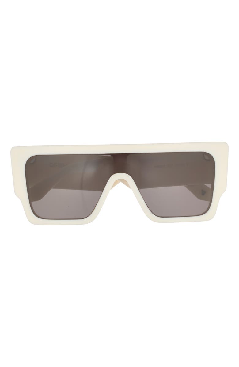 Off-White Marion 133mm Shield Sunglasses, Main, color, White Dark Grey