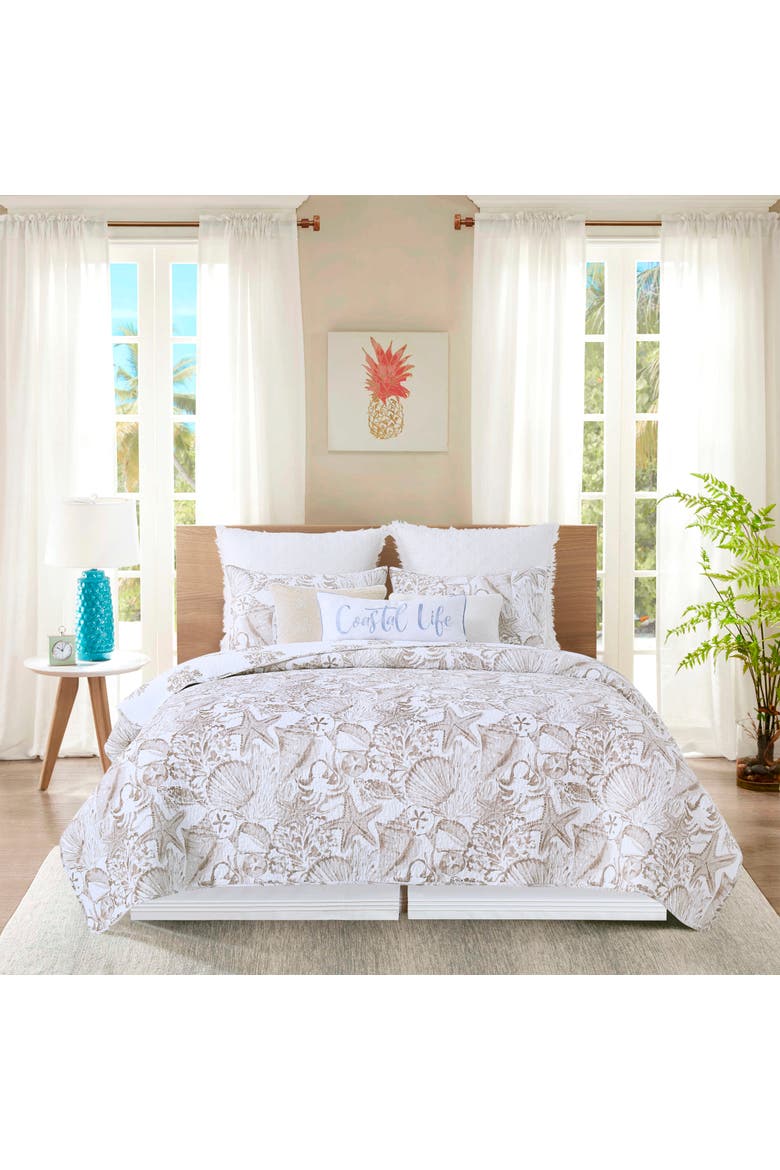 Barley Coast Bedding Quilt Collection, Alternate, color, Brown