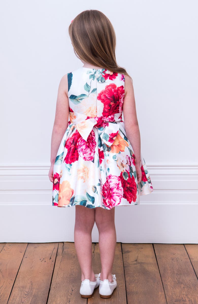 David Charles Frill Front Satin Party Dress, Alternate, color,