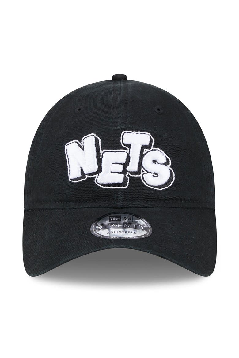Men's New Era  Black Brooklyn Nets 2023/24 City Edition 9TWENTY Adjustable Hat, Alternate, color, Black