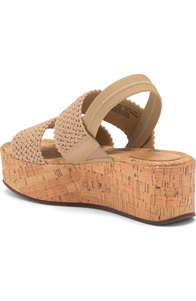 NORDSTROM RACK Cassie Platform Wedge Slingback Sandal, Alternate, color, Beige Sand/ Cork